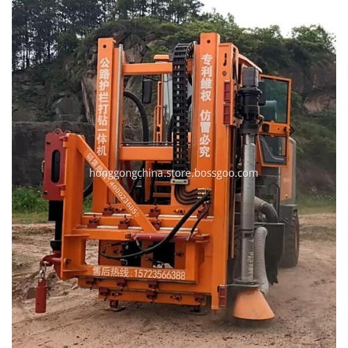 Highway Guardrail Pile Driver and Extractor